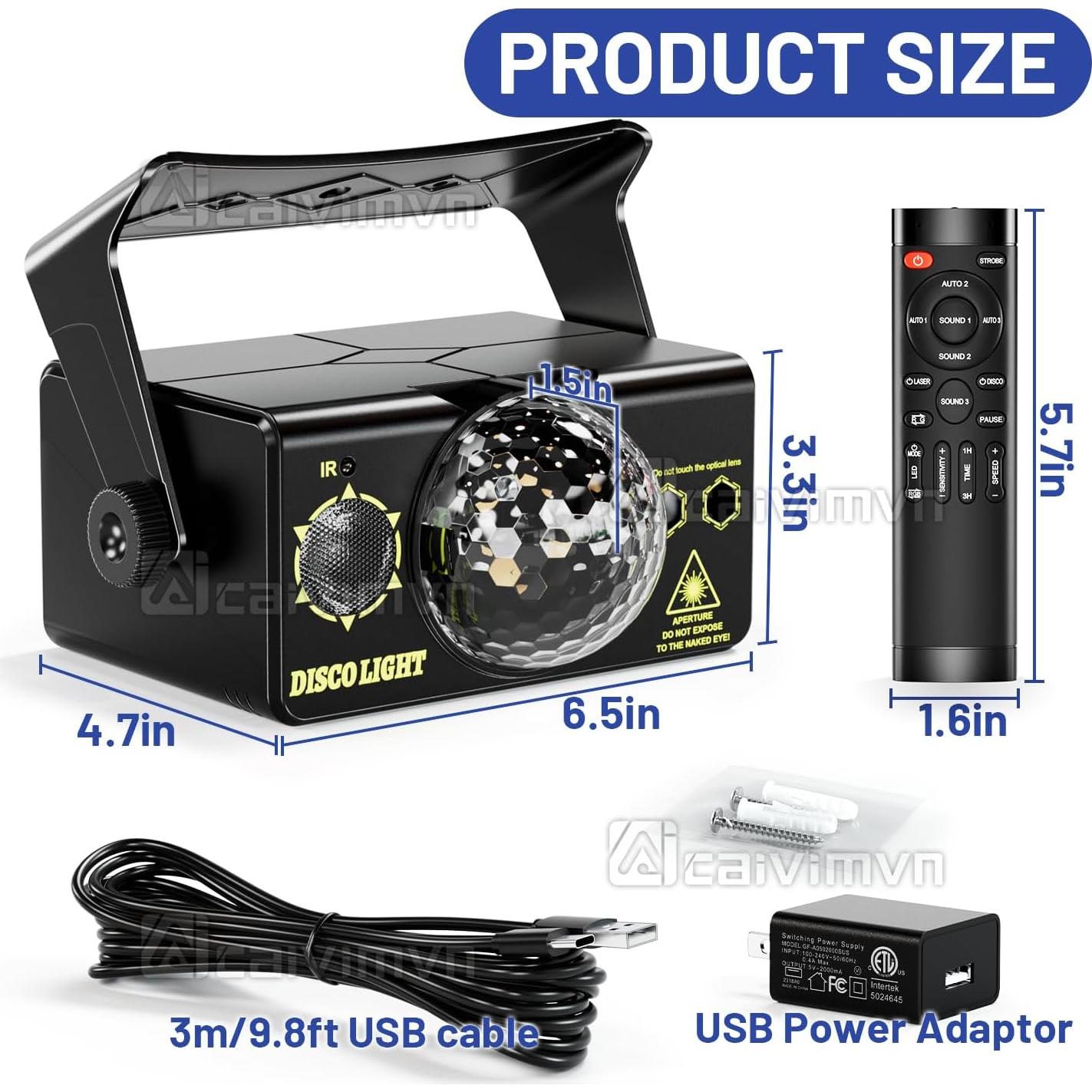 Luces de Fiesta LED Estroboscópicas con Control Remoto 10m