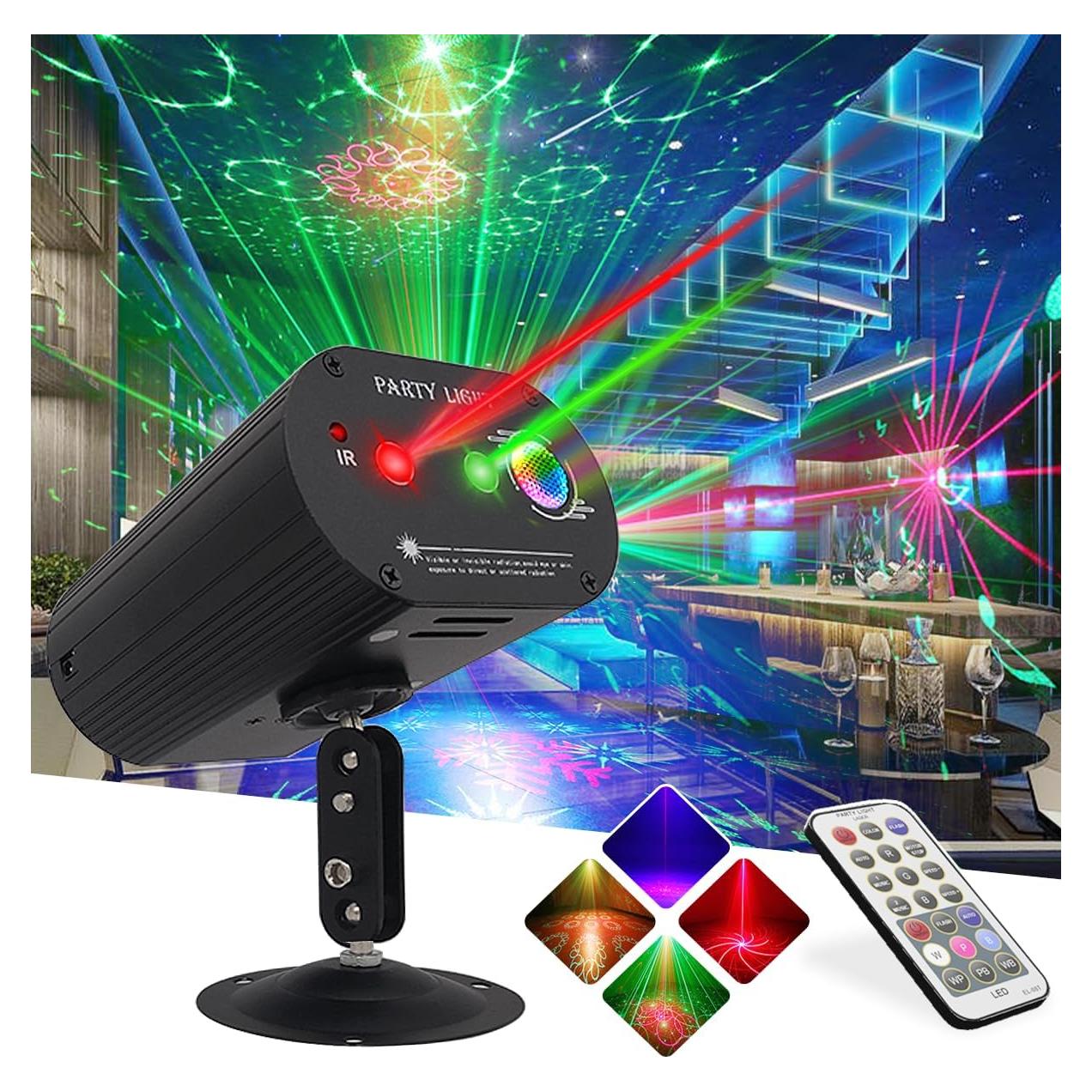 Luces de Fiesta LED RGB Estroboscópicas con Control Remoto