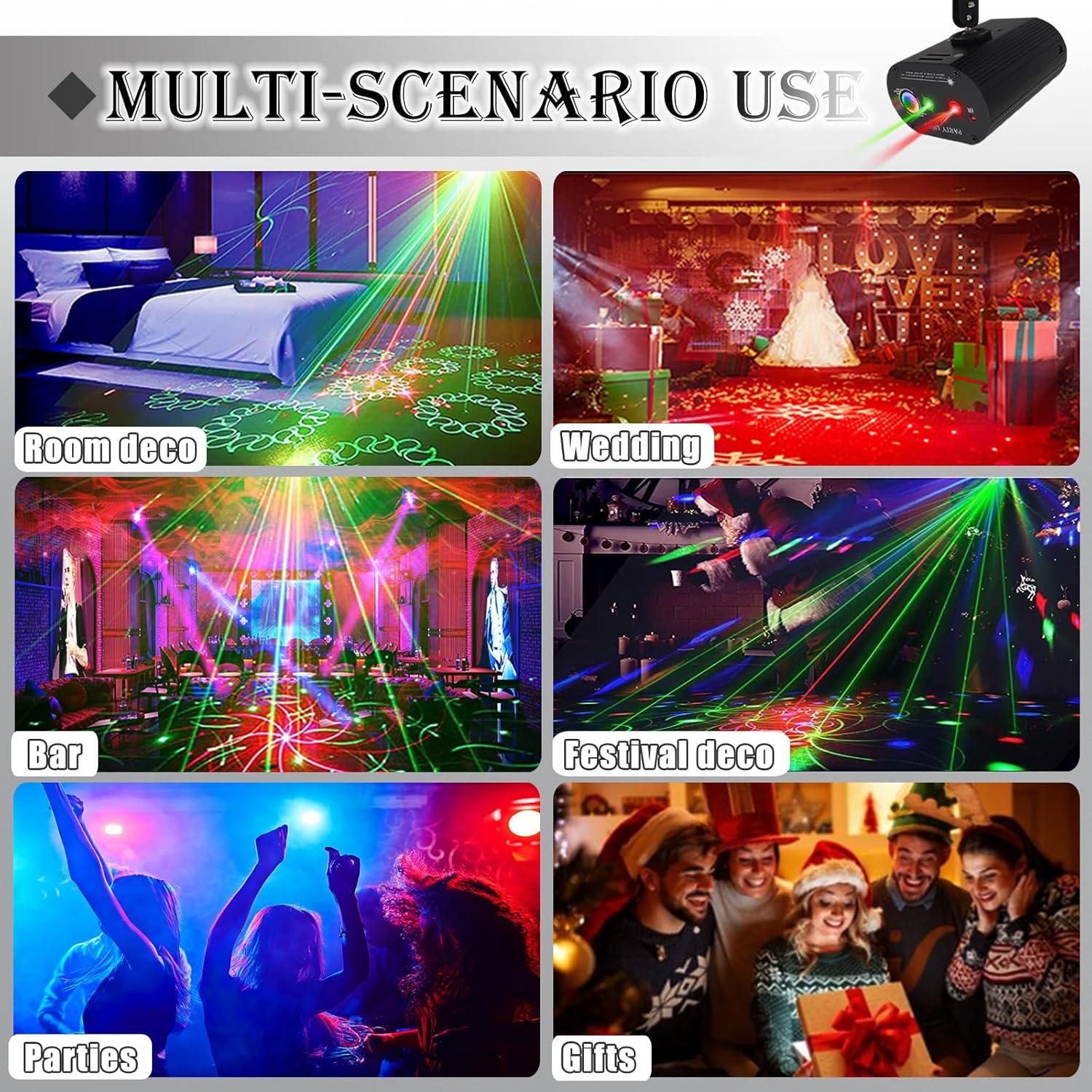 Luces de Fiesta LED RGB Estroboscópicas con Control Remoto