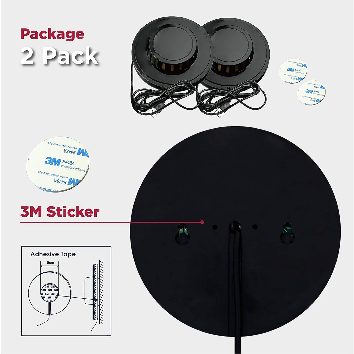 Luces de Fiesta LED Activadas por Sonido BestLuz x2 USB 5V