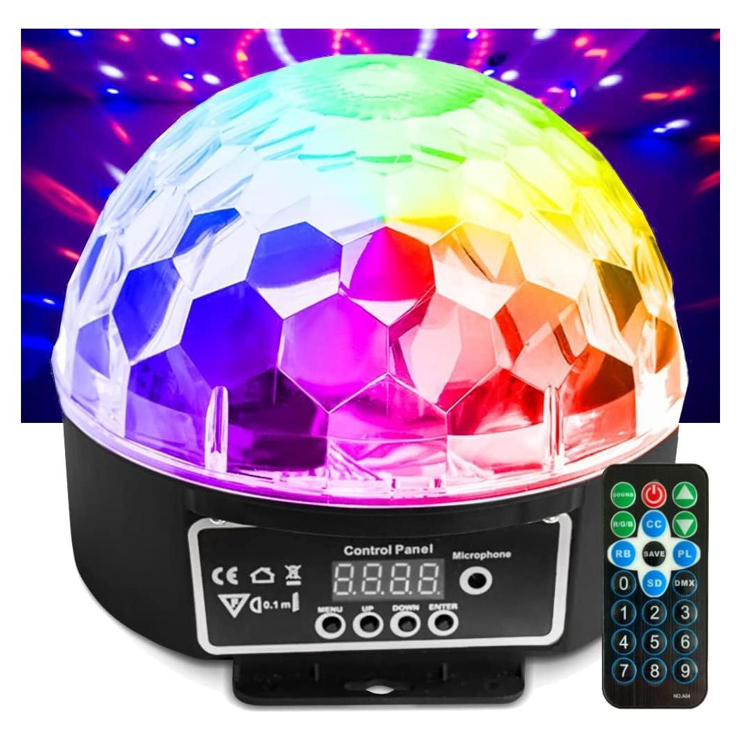 Bola de Disco LED NuLights 5" RGB Control DMX y Sonido