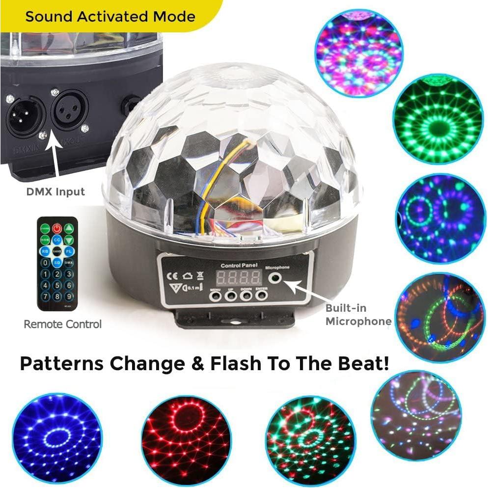 Bola de Disco LED NuLights 5" RGB Control DMX y Sonido