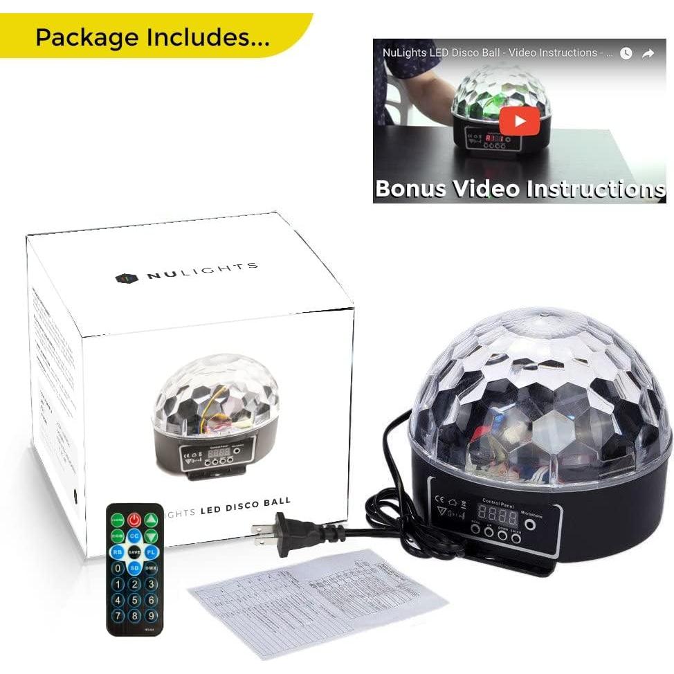 Bola de Disco LED NuLights 5" RGB Control DMX y Sonido