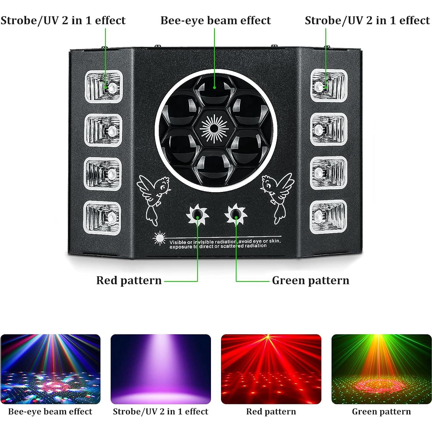 Luces DJ Estroboscópicas LED 100W ZKYMZL con Control Remoto