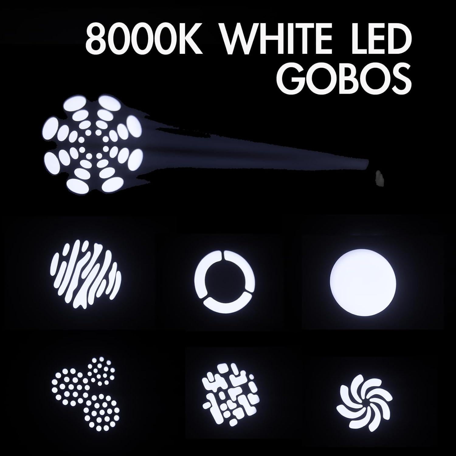 Luz de Cabeza Móvil LED 75W HYUDJ con Prisma y 8 Gobos