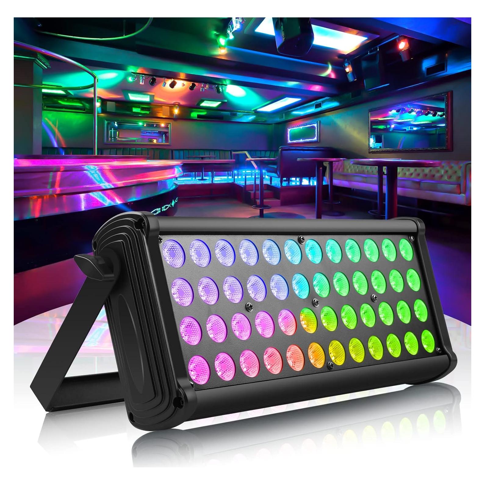 Barra de Luz Wash U'King 80W 48 LEDs RGB DMX para Fiesta
