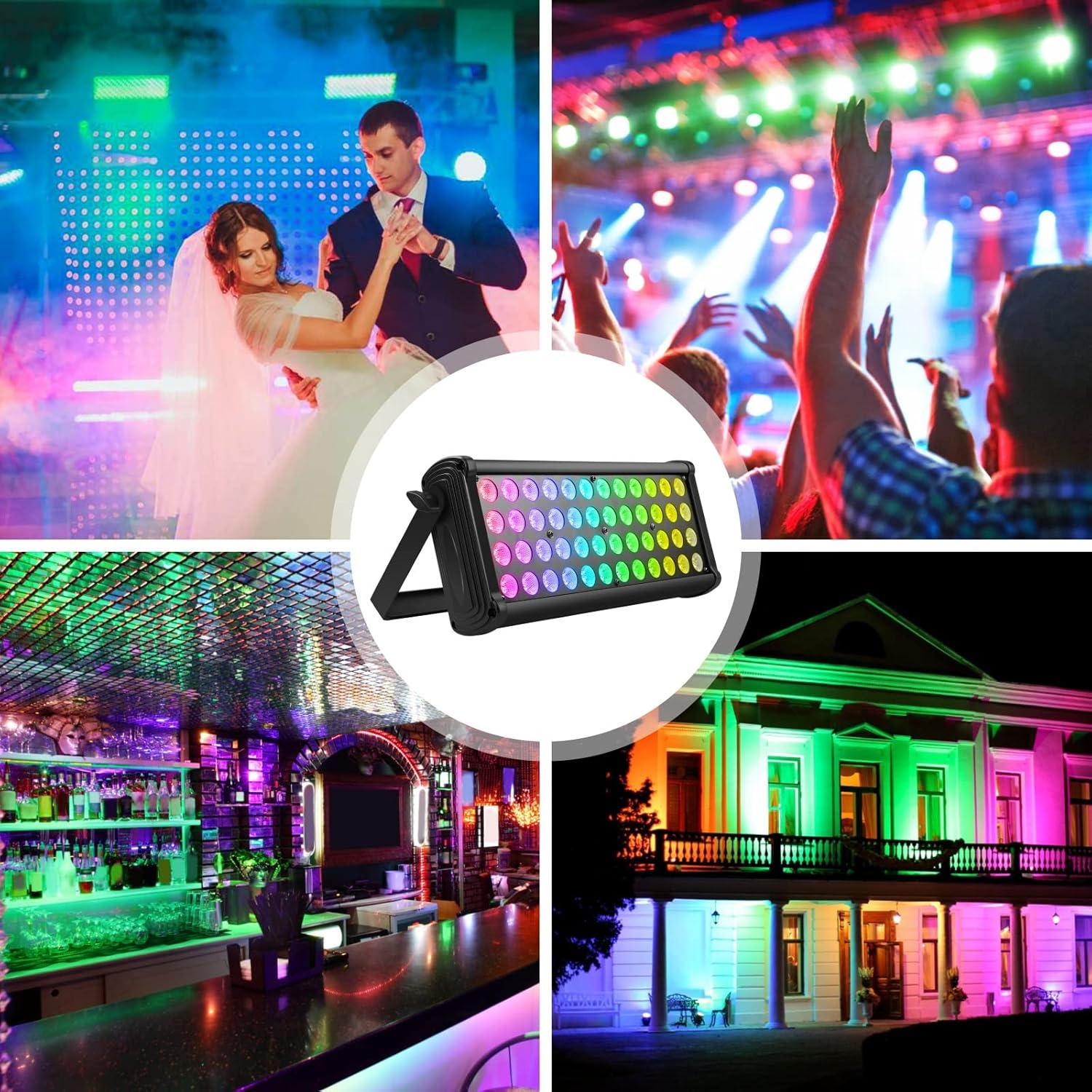 Barra de Luz Wash U'King 80W 48 LEDs RGB DMX para Fiesta