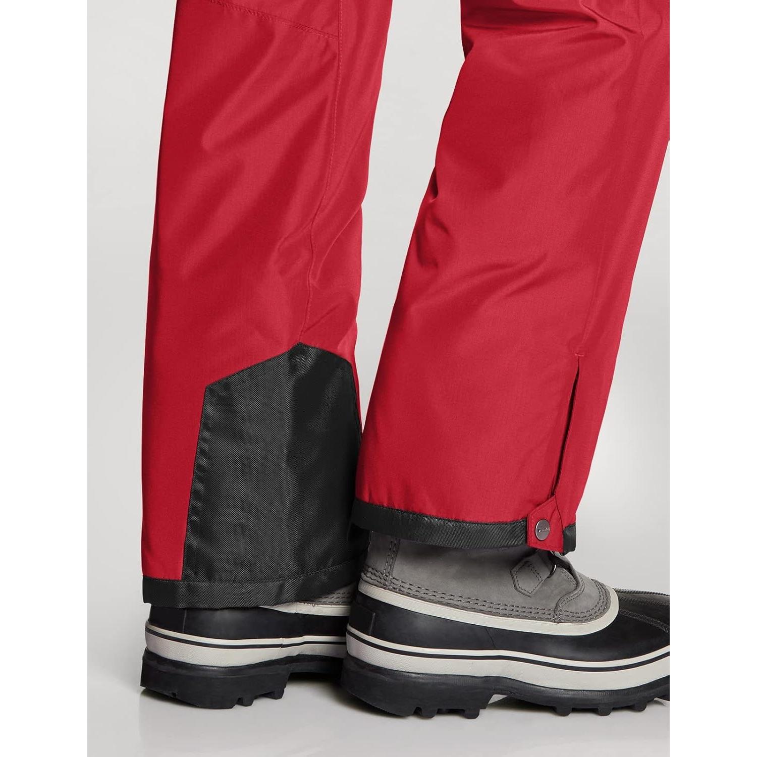 Pantalones de Nieve TSLA para Mujeres X-Large Rojos Impermeables