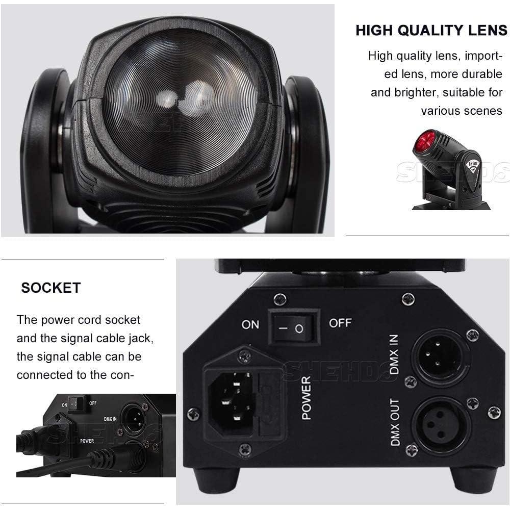 Luces de Cabeza Móvil SHEHDS 10W RGBW 4en1 - 2 Paquete