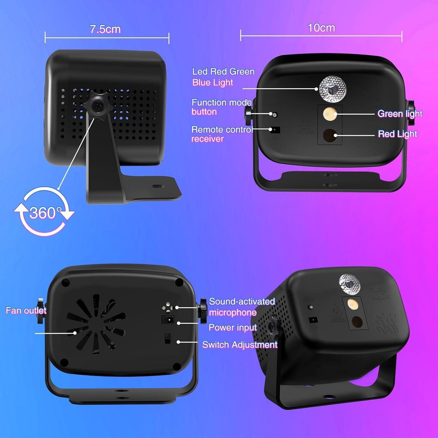 Luz Estroboscópica RGB Maxrock SJ-01 con Control Remoto