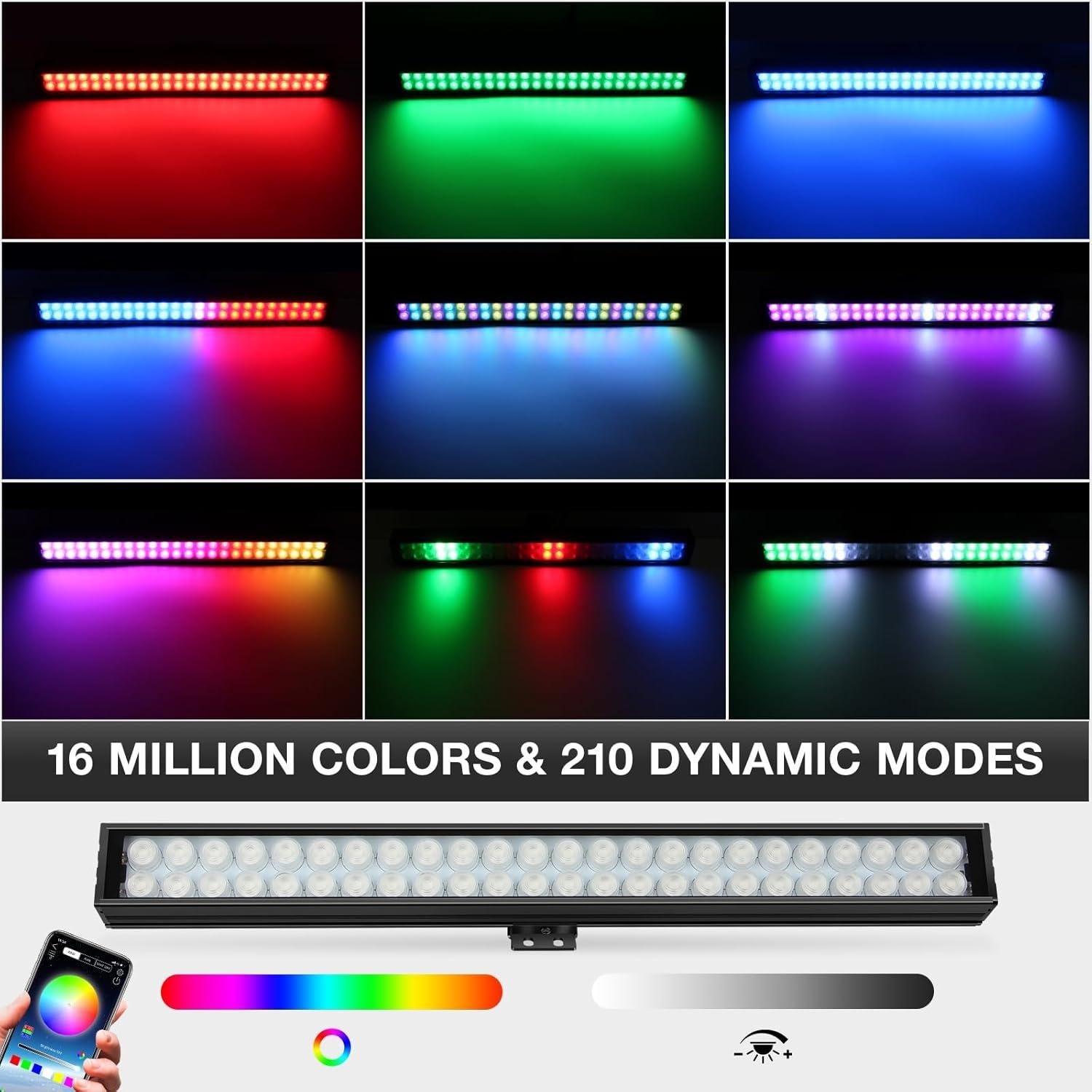 Barras de Luz LED OPPSK 40cm 36W RGB Control Remoto APP