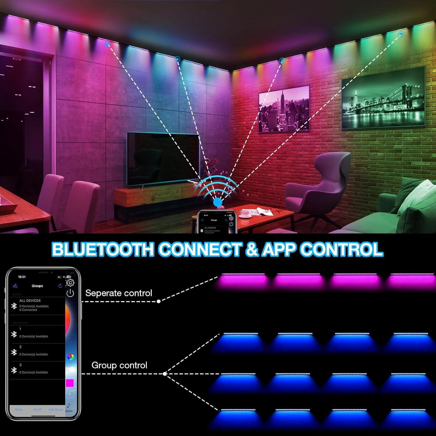 Barras de Luz LED OPPSK 40cm 36W RGB Control Remoto APP