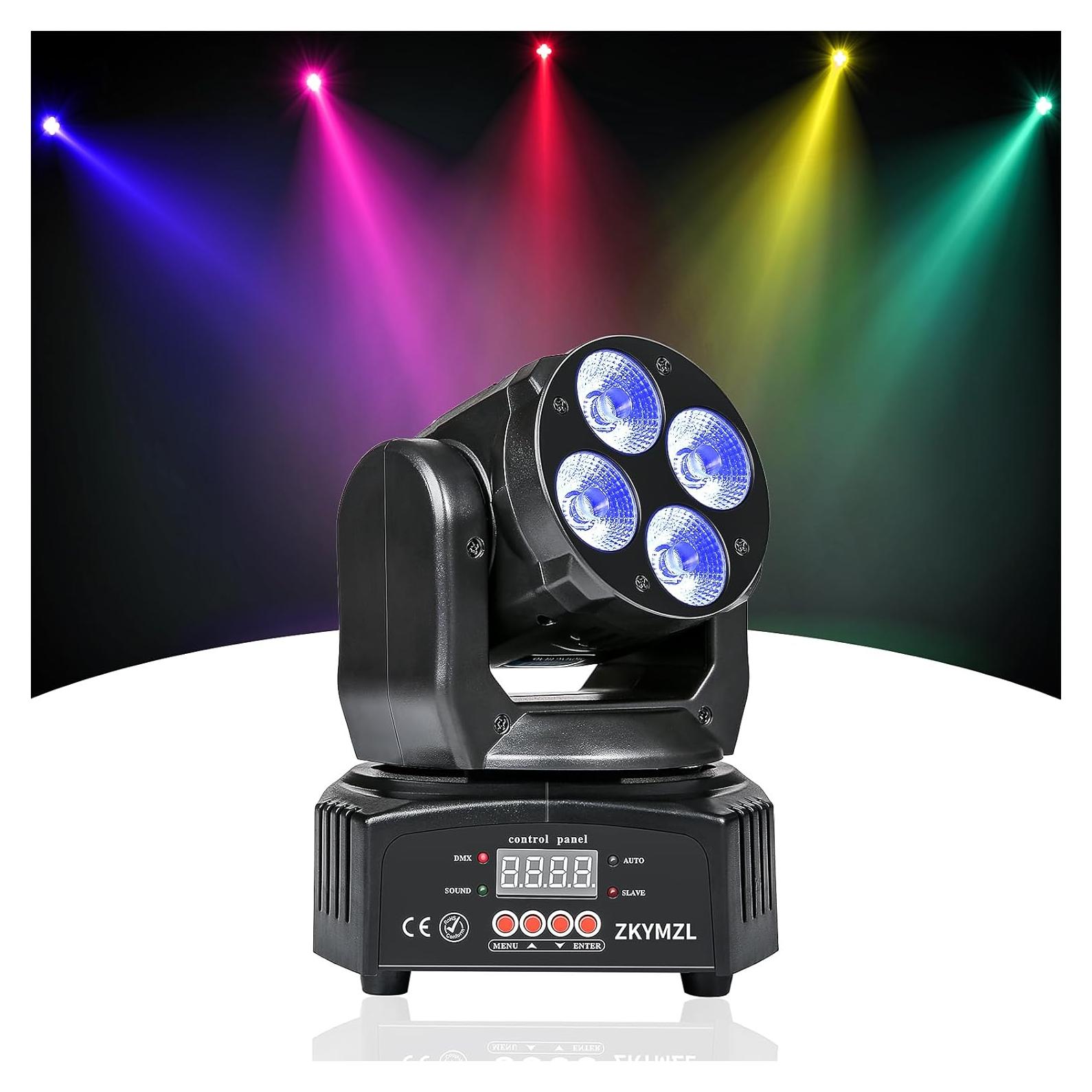 Luz de Escenario LED ZKYMZL PY-50 50W Cabeza Móvil RGBWA/UV