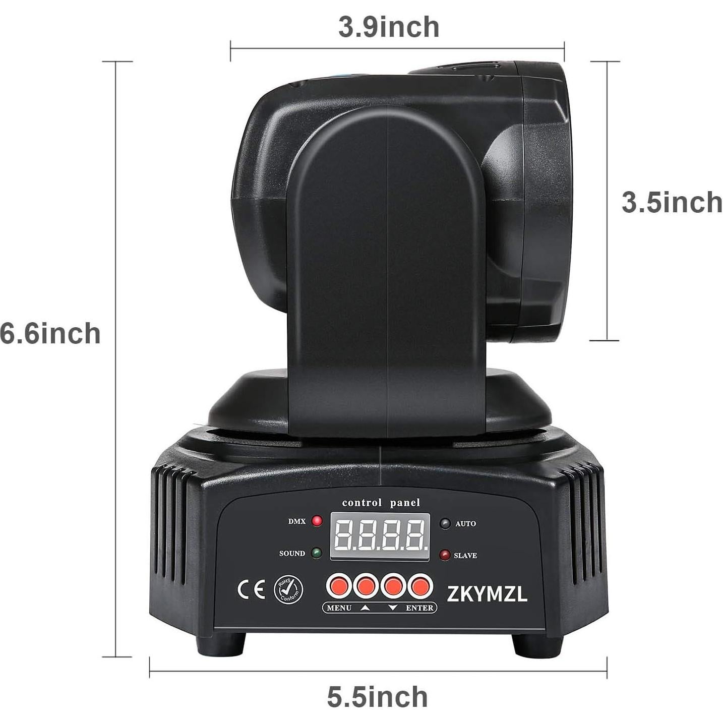 Luz de Escenario LED ZKYMZL PY-50 50W Cabeza Móvil RGBWA/UV