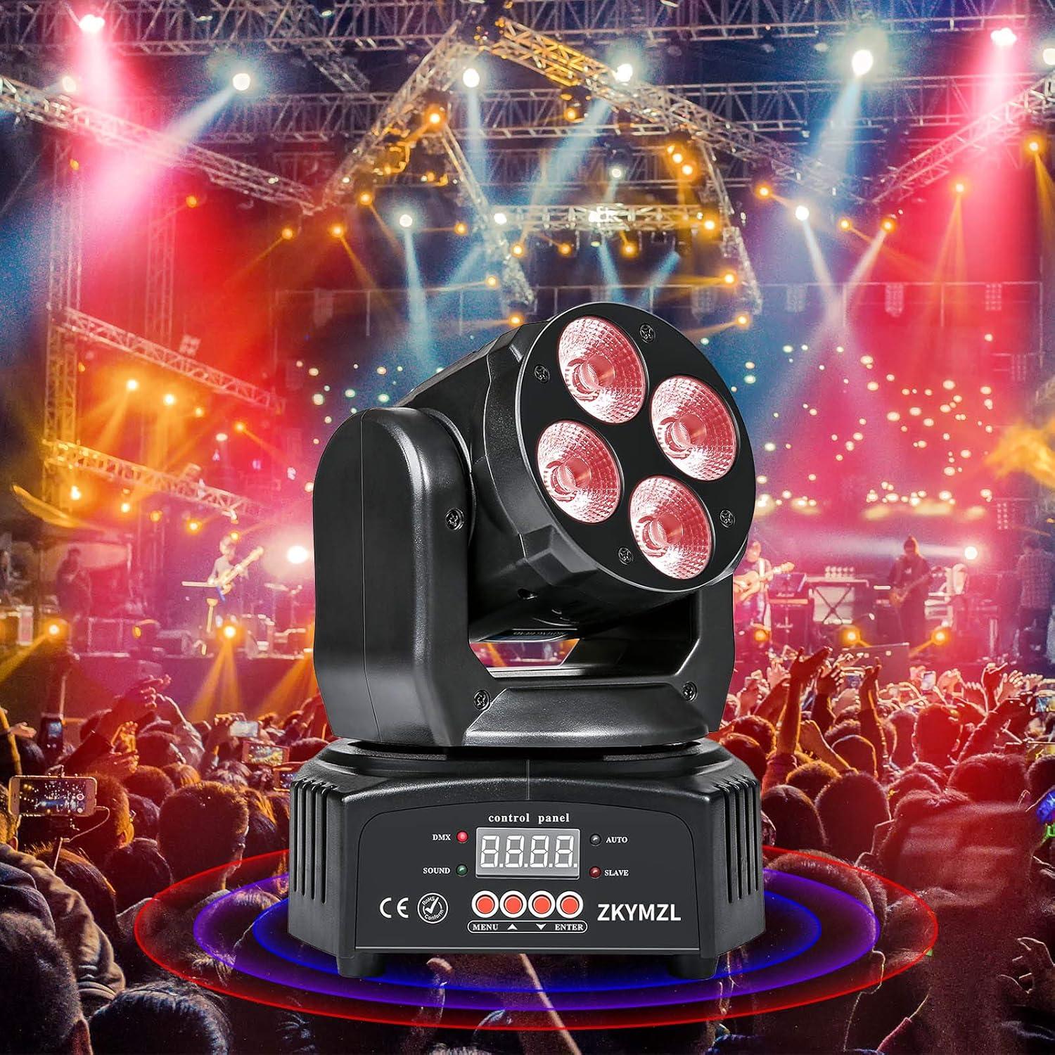 Luz de Escenario LED ZKYMZL PY-50 50W Cabeza Móvil RGBWA/UV