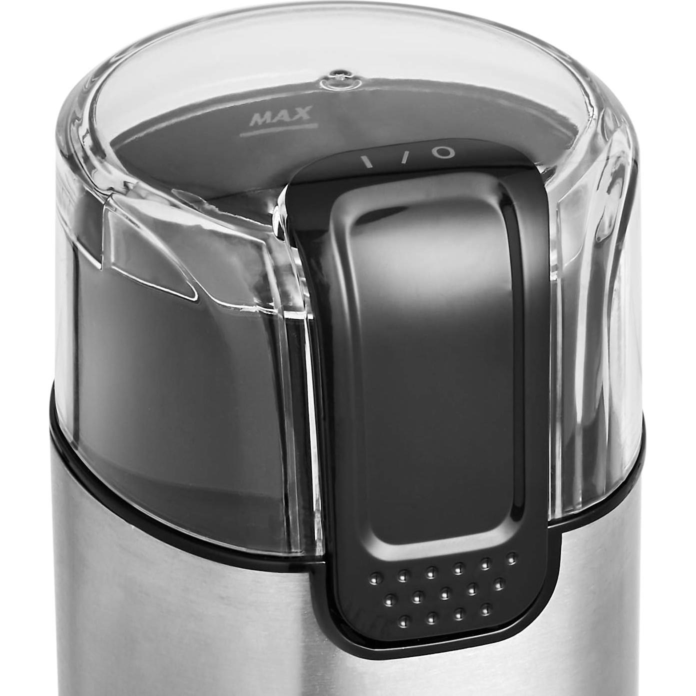 Molino de café eléctrico Amazon Basics 59.5g acero inoxidable