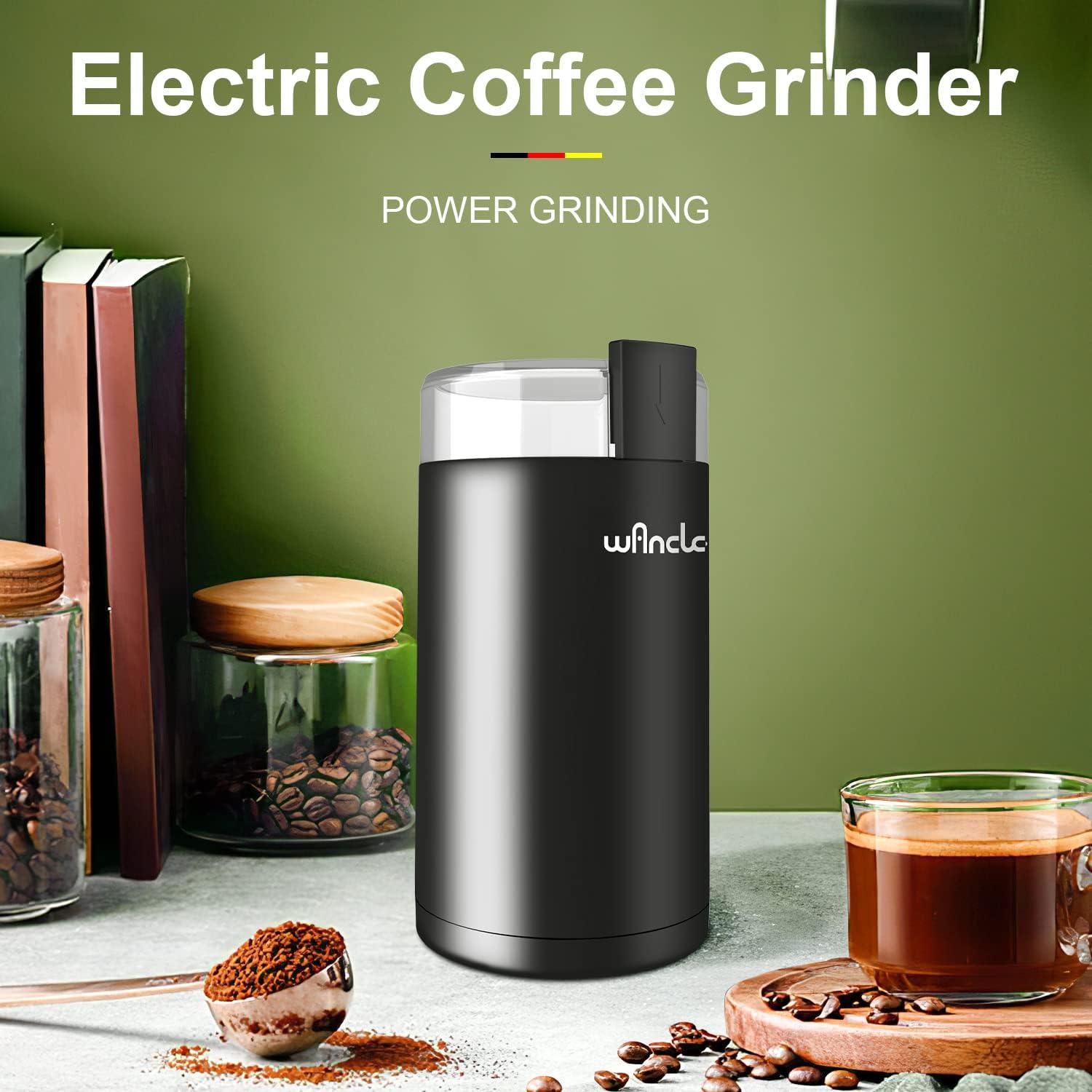 Molinillo de Café Eléctrico Wancle 150W Negro para Granos y Especias