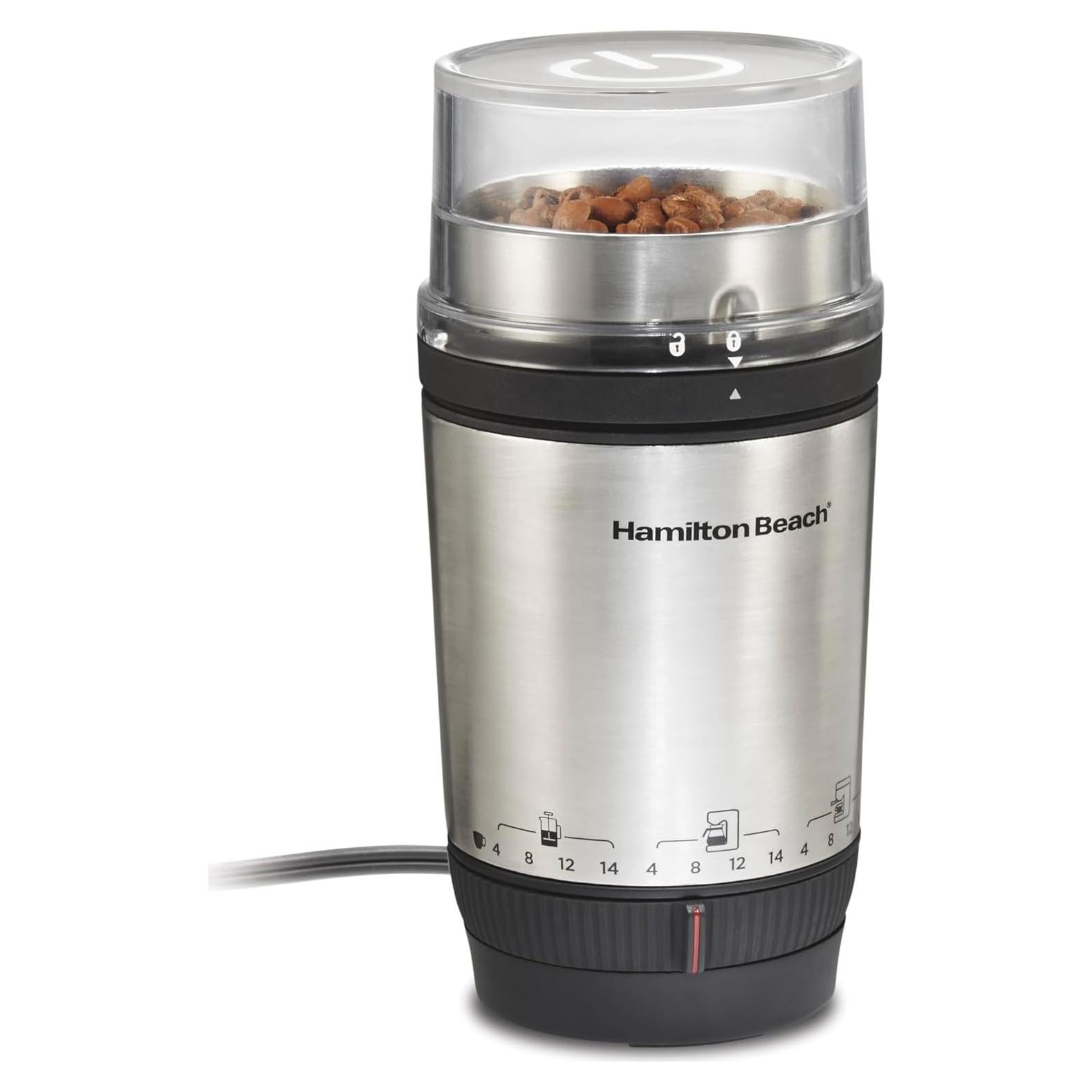 Molino de Café Eléctrico Hamilton Beach 80406 Acero Inoxidable