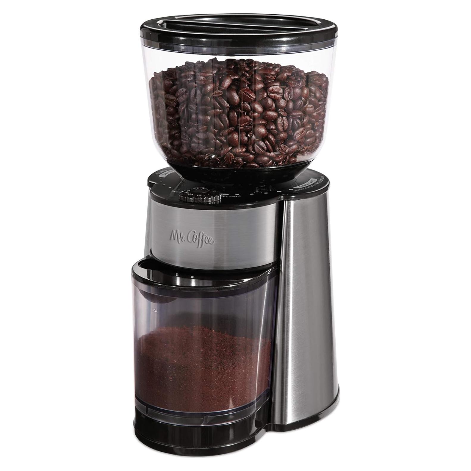 Molinillo Automático de Muela Mr. Coffee 18 Velocidades Plata