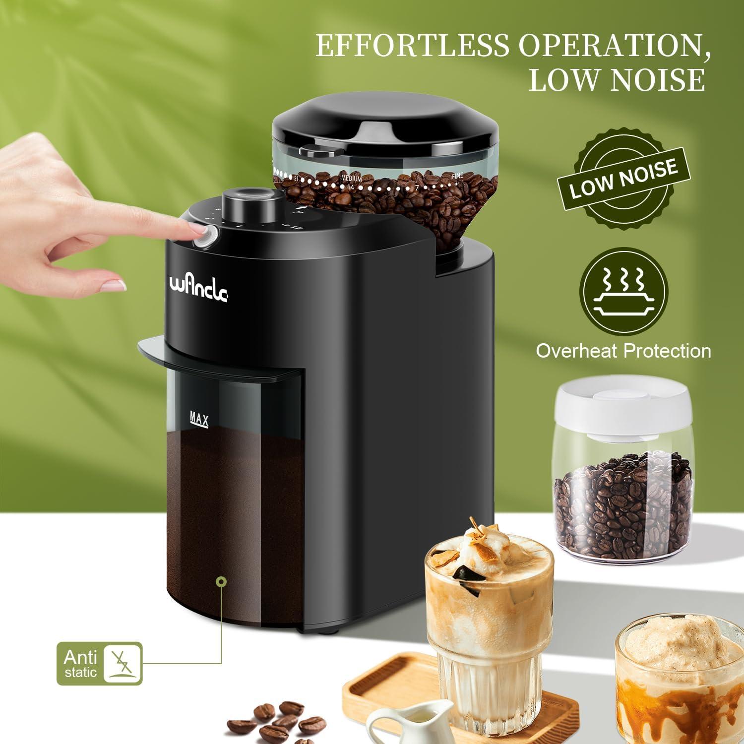 Molinillo de Café Eléctrico Wancle CBG-8000 - 28 Niveles, 12 Tazas