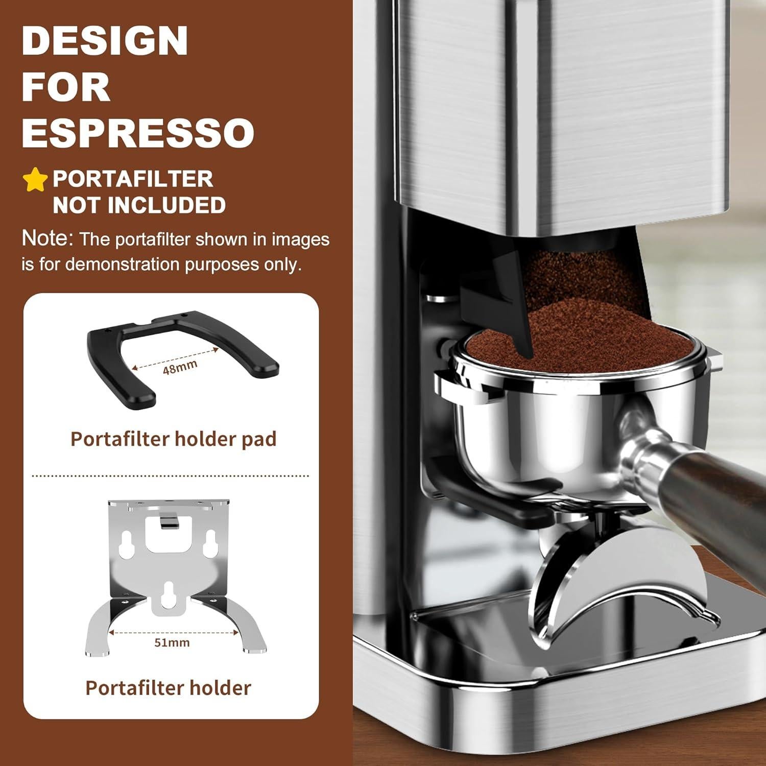 Molino de café eléctrico binROC con 48 configuraciones y temporizador