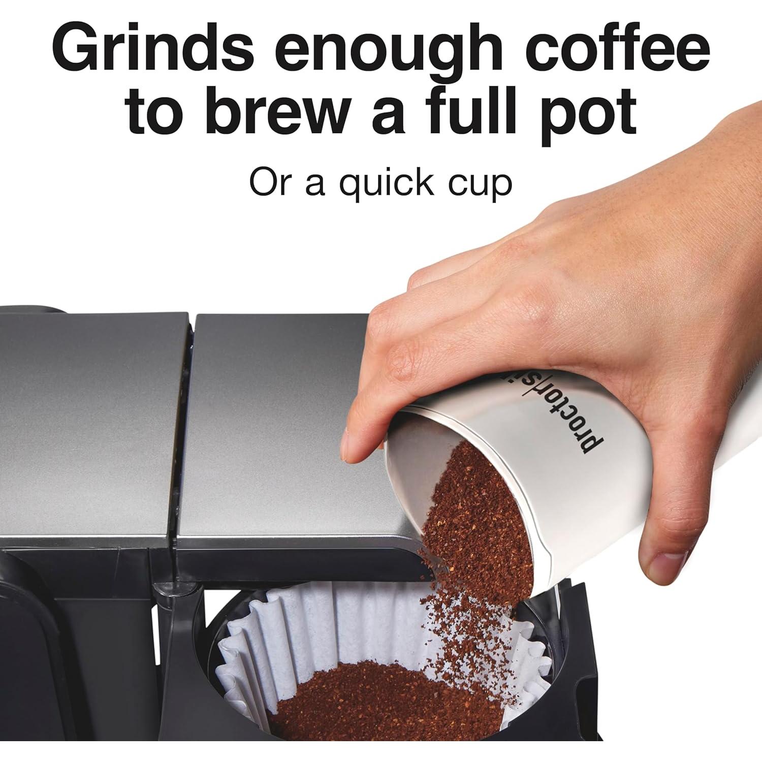 Molinillo de Café Eléctrico Proctor Silex 12 Tazas Blanco