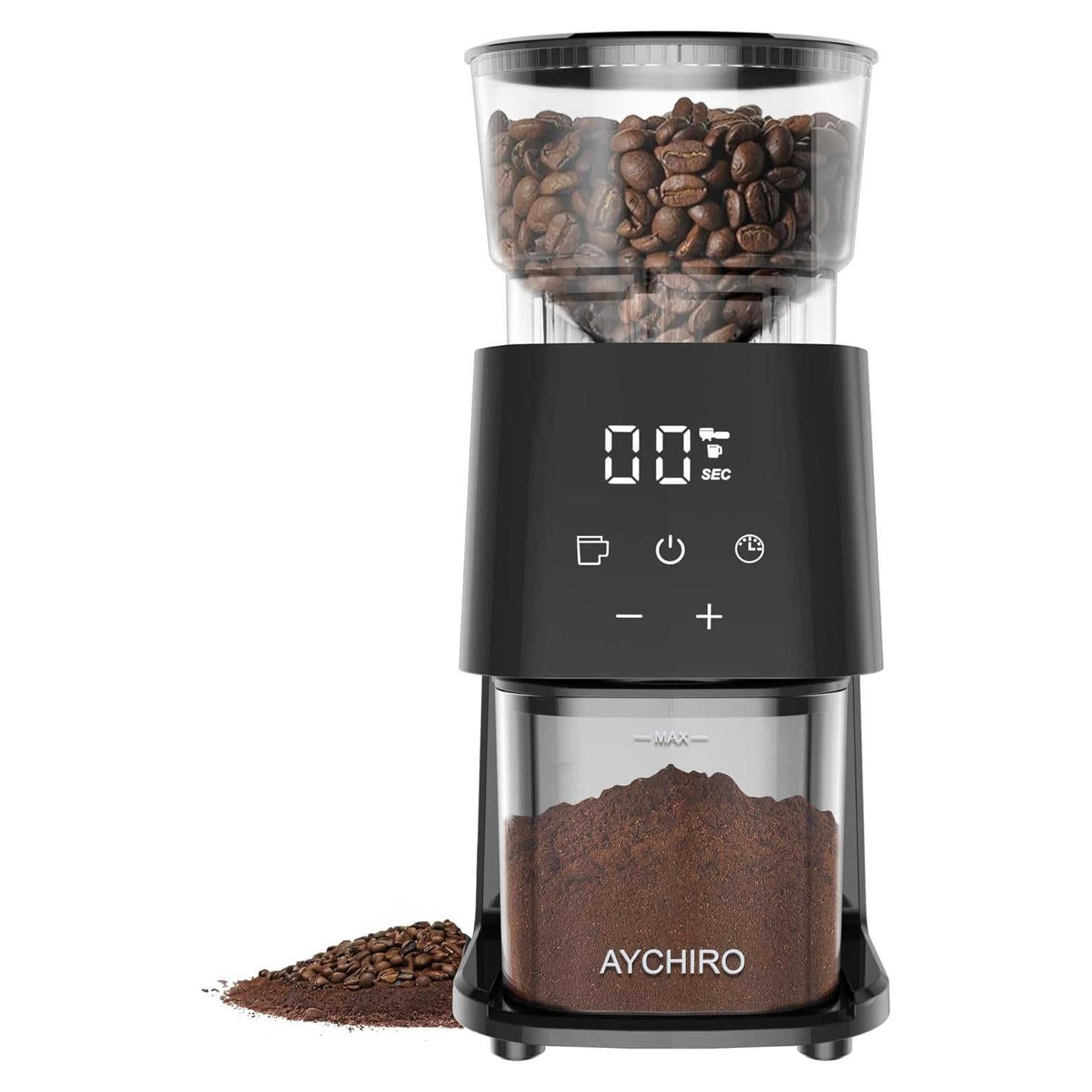 Molino de Café Burr AYCHIRO Eléctrico 30 Configuraciones 2-12 Tazas