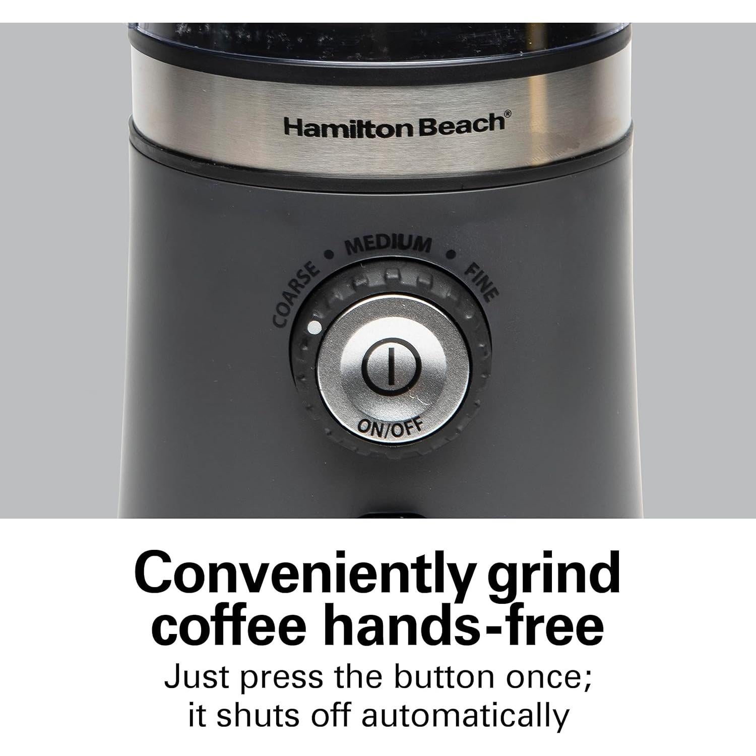 Molino de café eléctrico Hamilton Beach 80396C 10 oz acero inoxidable