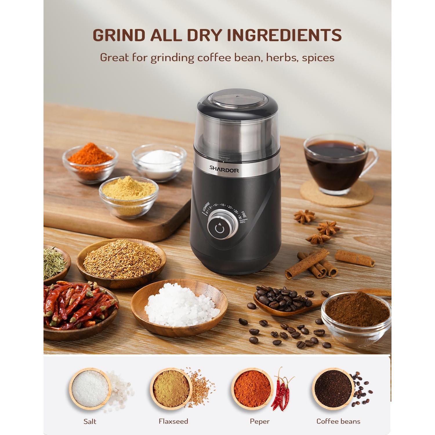 Molino de Café Eléctrico SHARDOR CG638, Acero Inoxidable, 1.01 kg