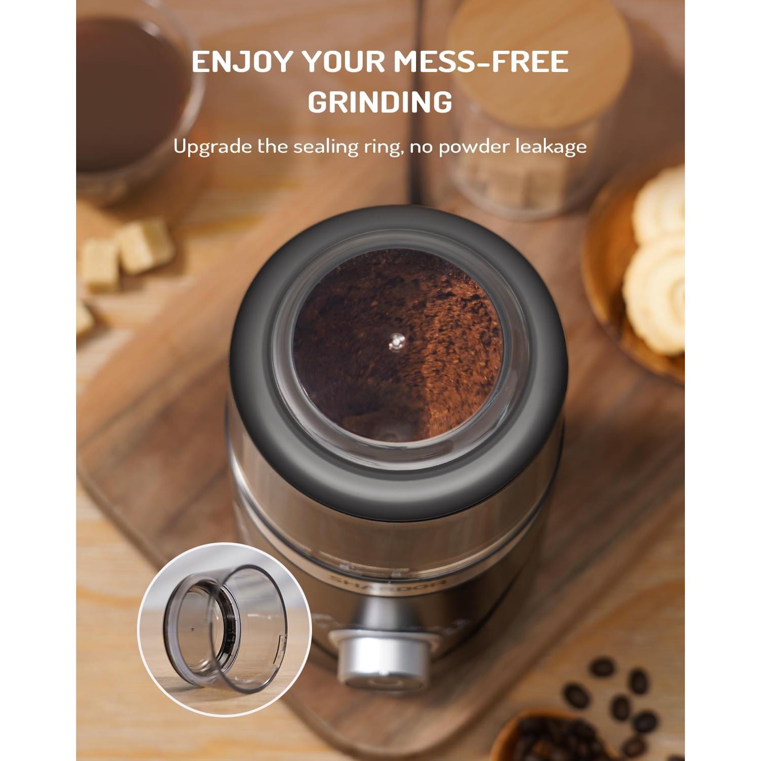 Molino de Café Eléctrico SHARDOR CG638, Acero Inoxidable, 1.01 kg