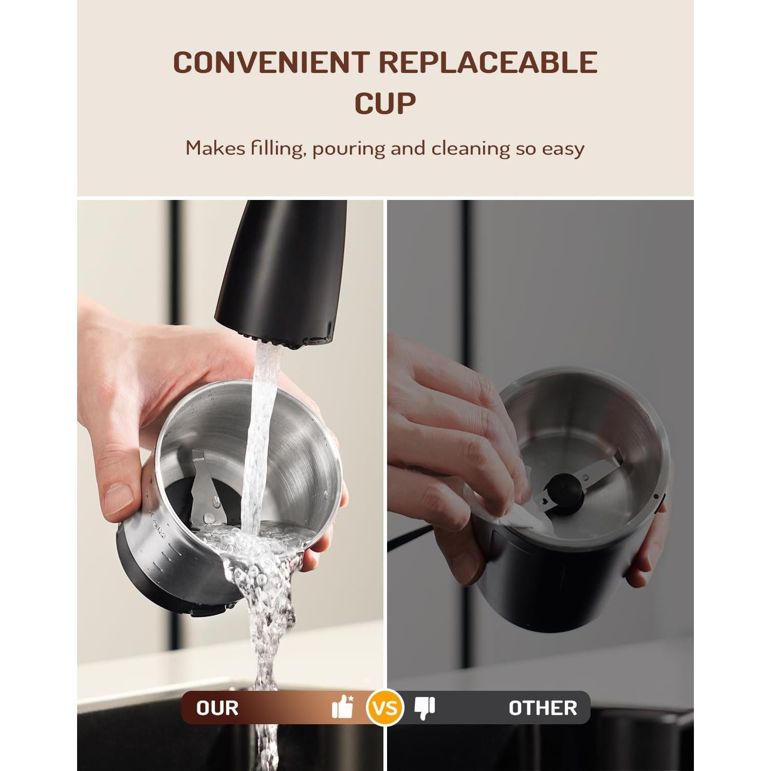 Molino de Café Eléctrico SHARDOR CG638, Acero Inoxidable, 1.01 kg