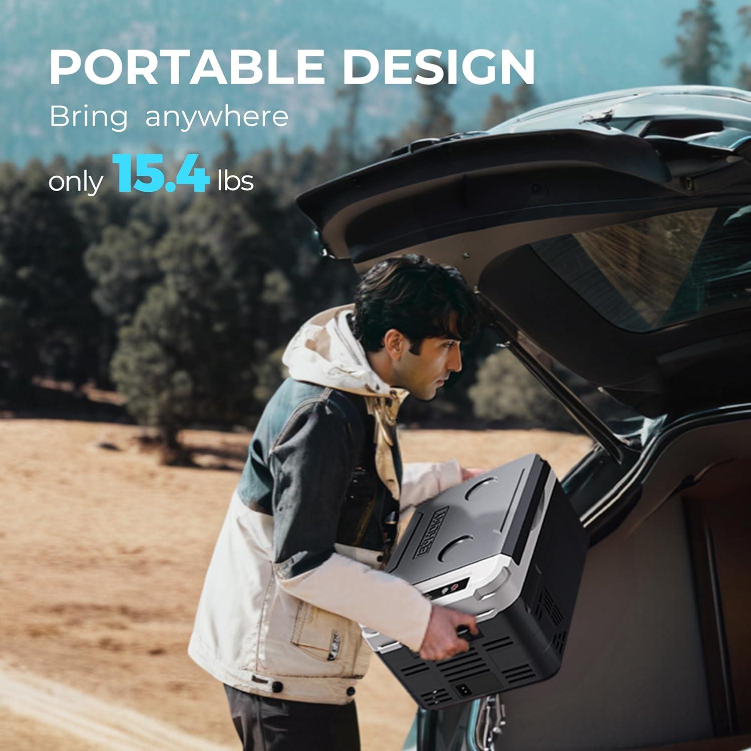 Refrigerador Portátil EUHOMY 12V 10L Control APP -20°C a 20°C