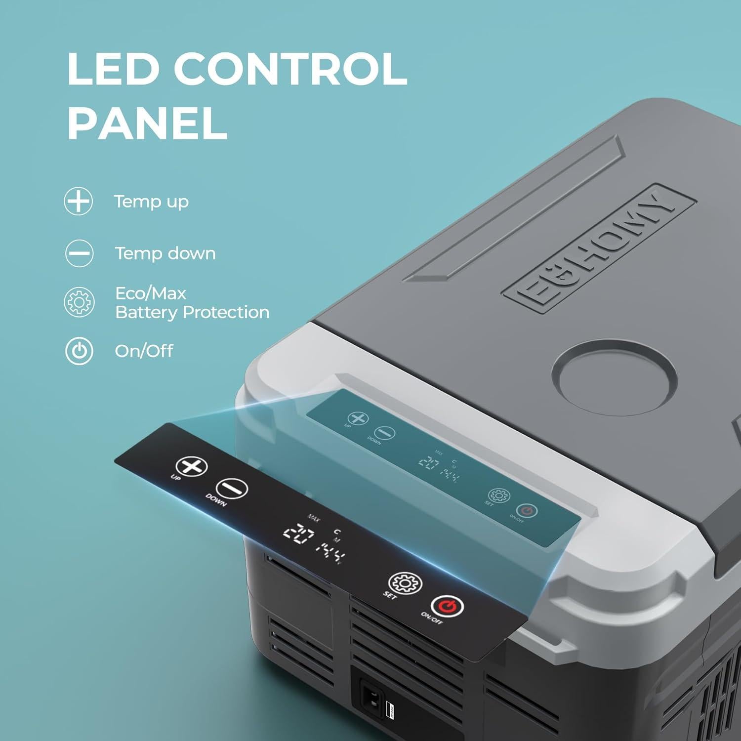 Refrigerador Portátil EUHOMY 12V 10L Control APP -20°C a 20°C