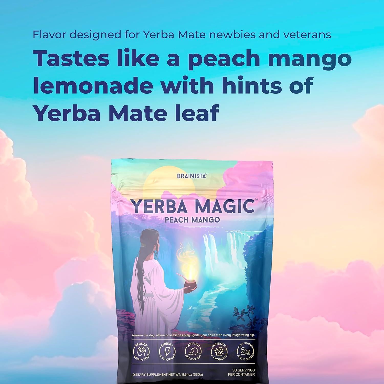 Yerba Mate Instantáneo 3-en-1 Brainista Durazno Mango 330g