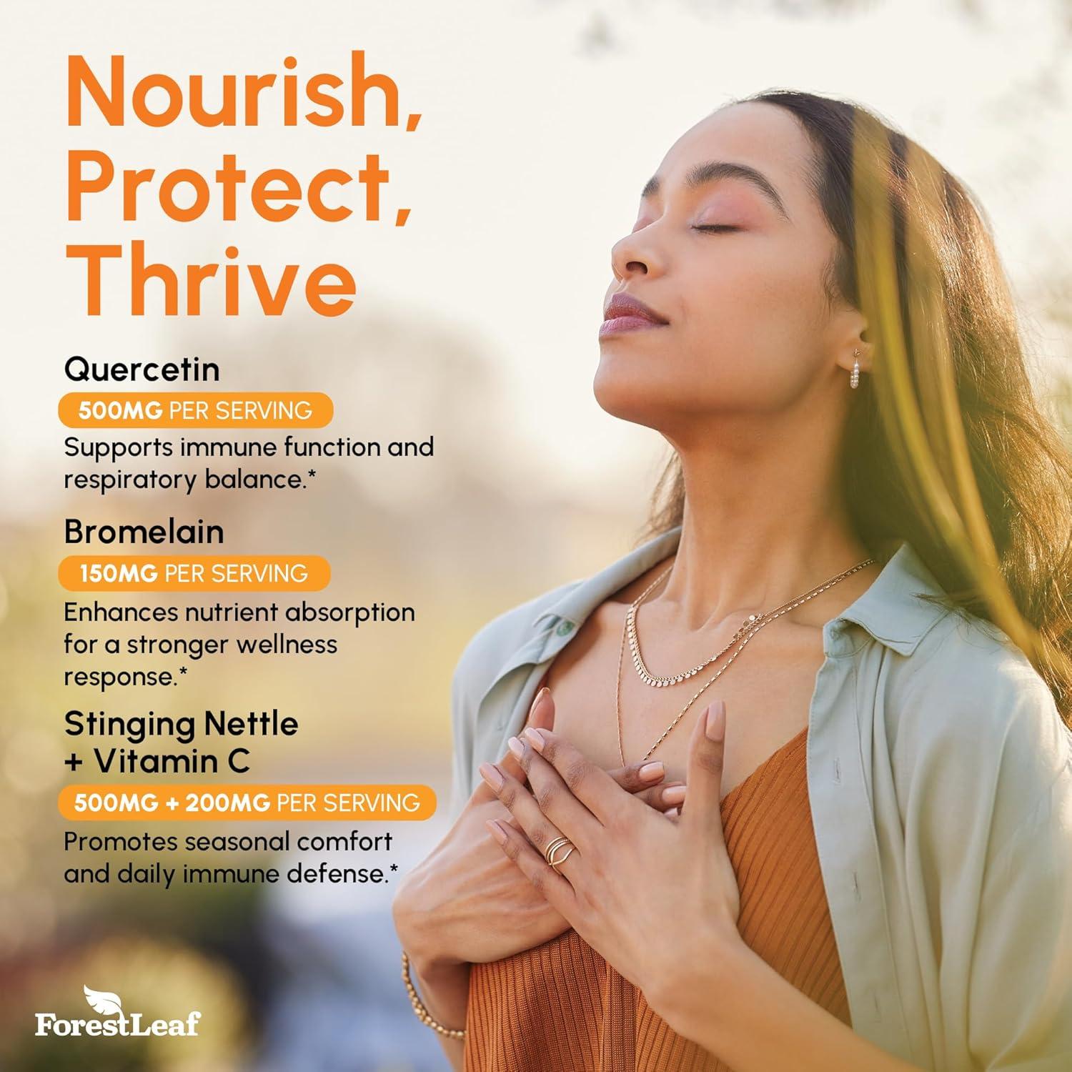 Quercetina con Bromelina ForestLeaf 1350mg 90 Cápsulas