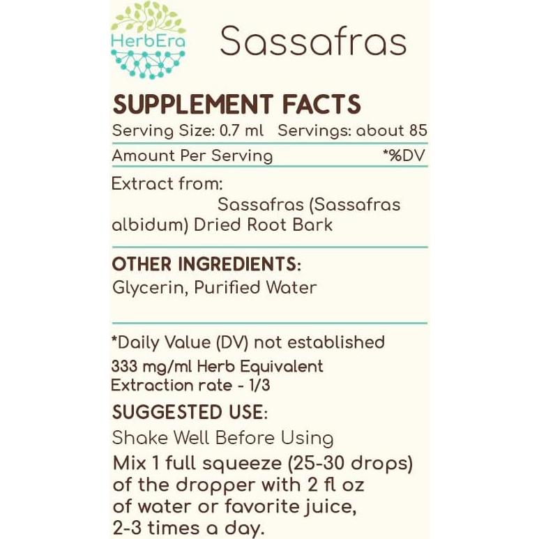 Extracto de hierbas sin alcohol Herbera Sassafras 59.15 ml