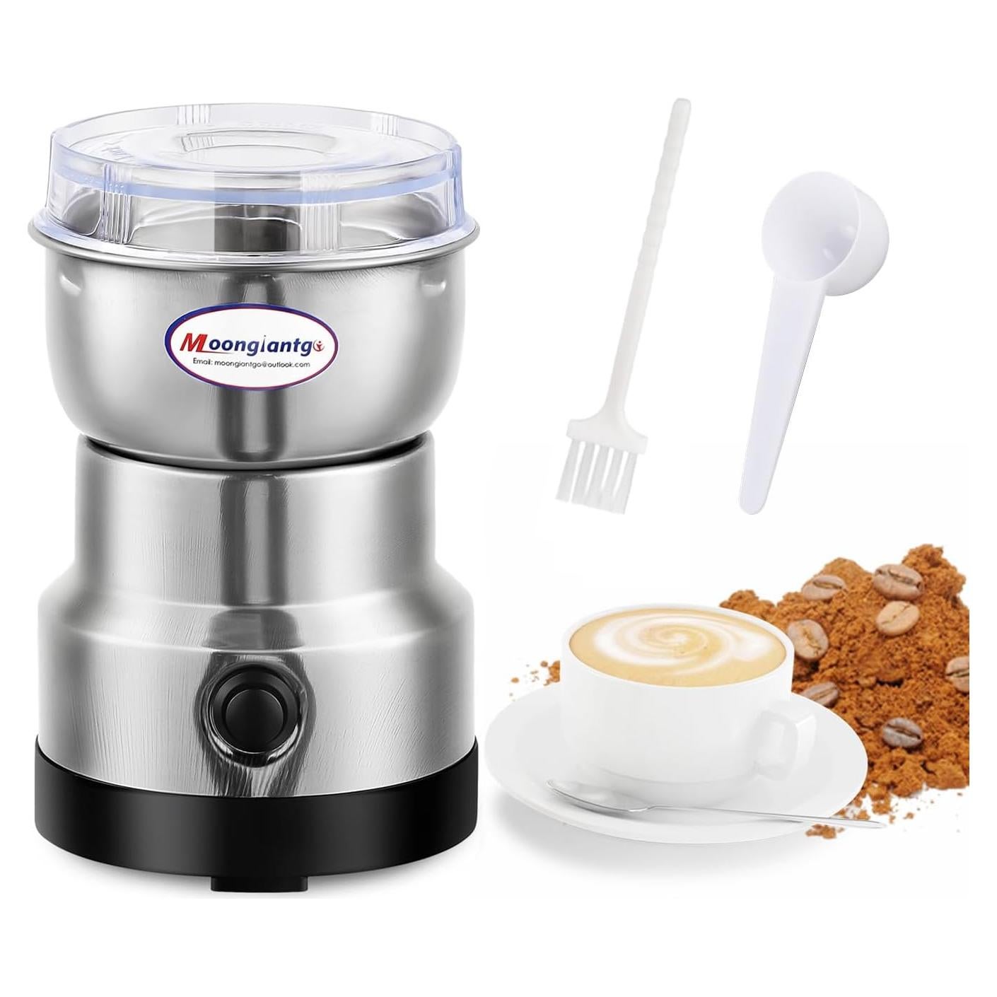 Molinillo de Café Eléctrico Moongiantgo 200W Mini Plata