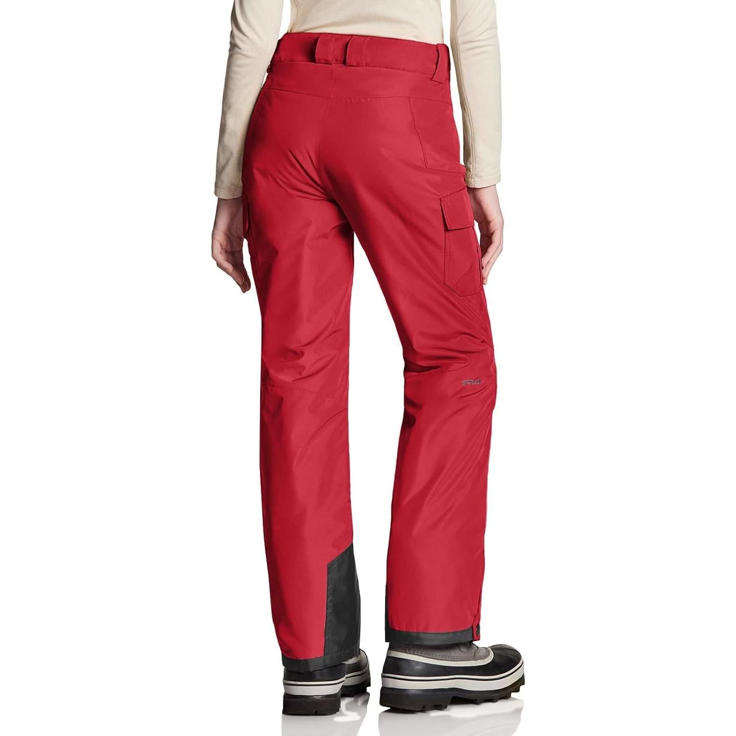 Pantalones de Nieve TSLA para Mujeres Medianos Rojos