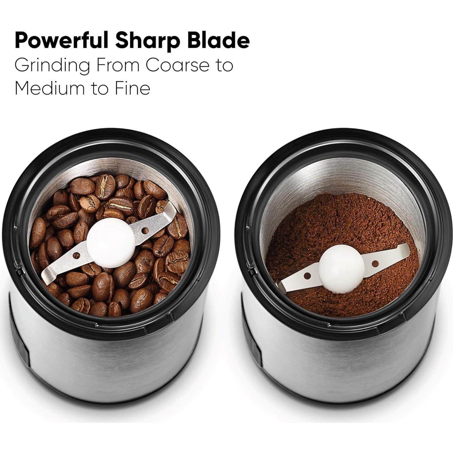 Molino de Café Eléctrico FSM - Acero Inoxidable 50g - Muele Especias