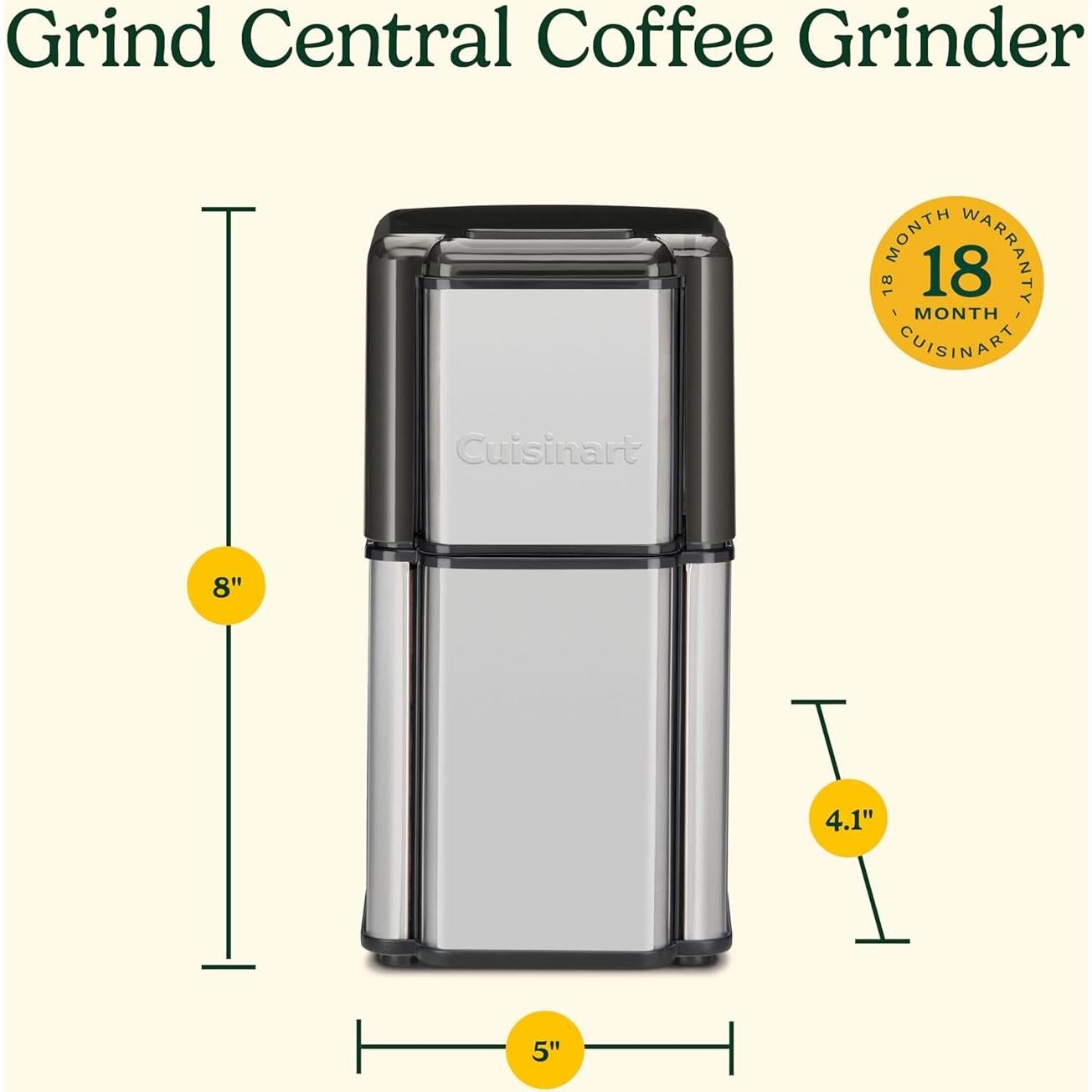 Molinillo de Café Cuisinart Grind Central 90g Acero Inoxidable