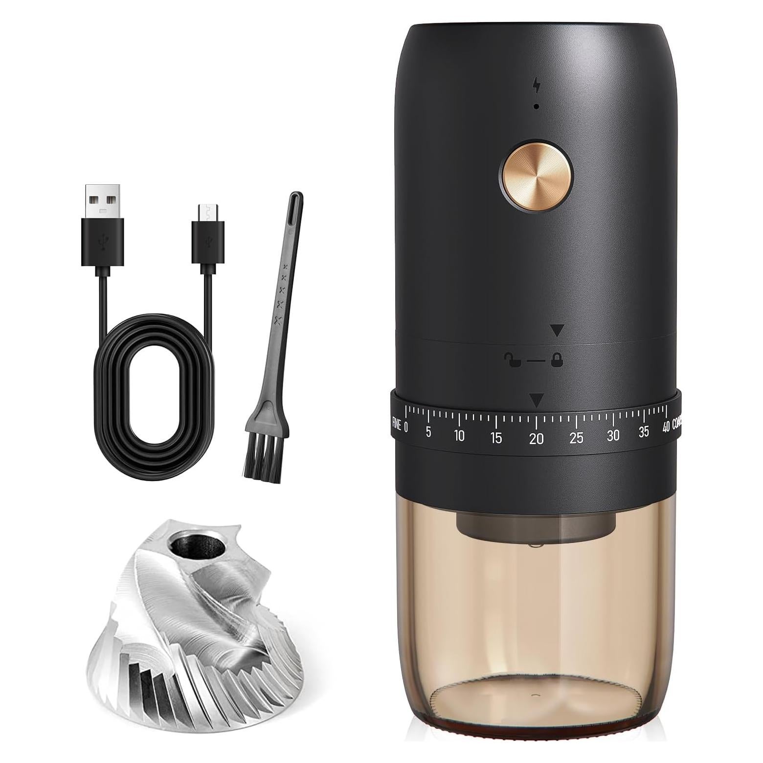 Molino de Café Eléctrico Portátil RealPero RPT-K-06 40 Niveles