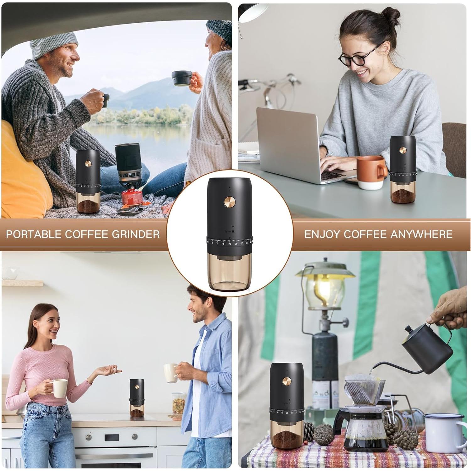 Molino de Café Eléctrico Portátil RealPero RPT-K-06 40 Niveles