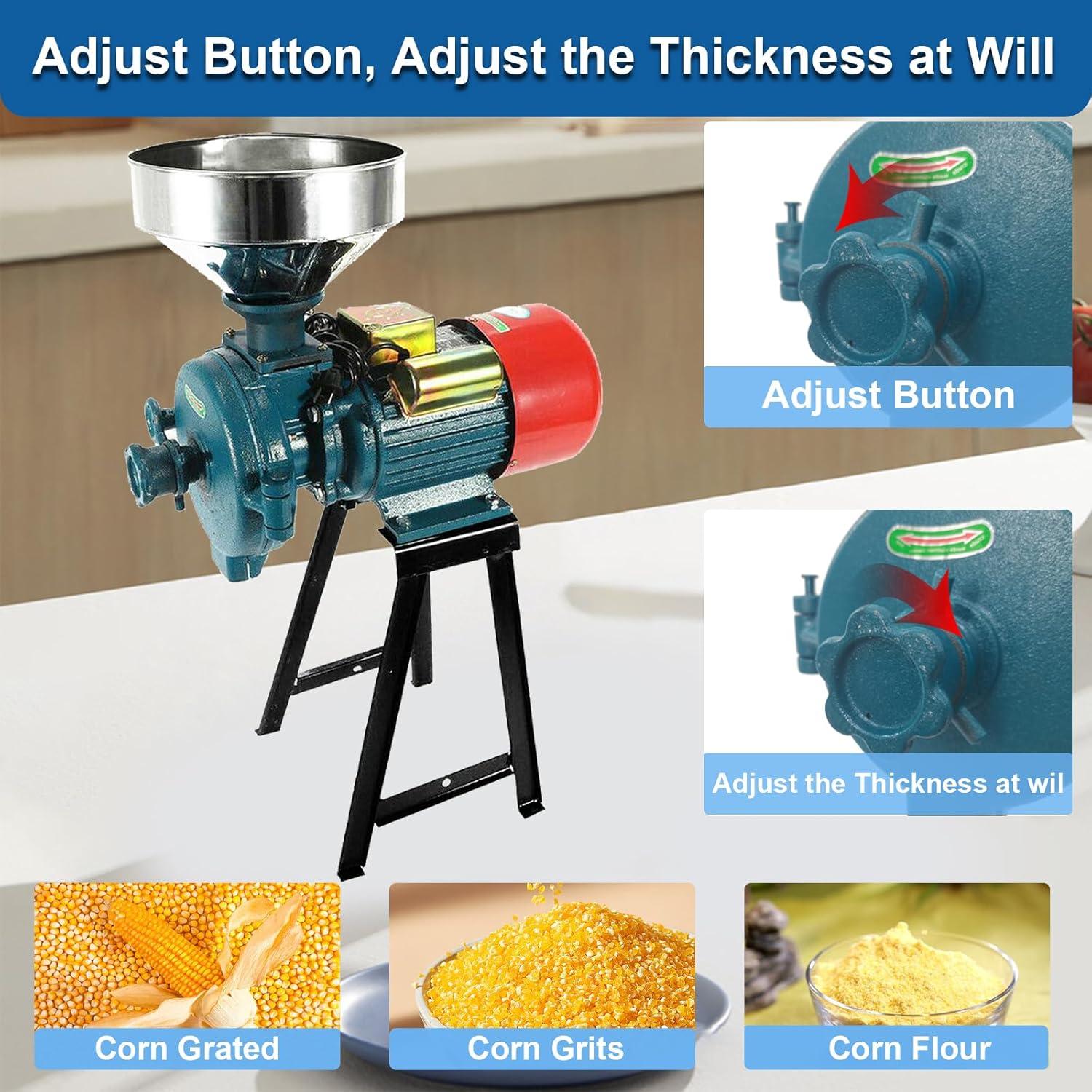 Molino de Granos Eléctrico EVGTTI 3000W 110V para Cereales