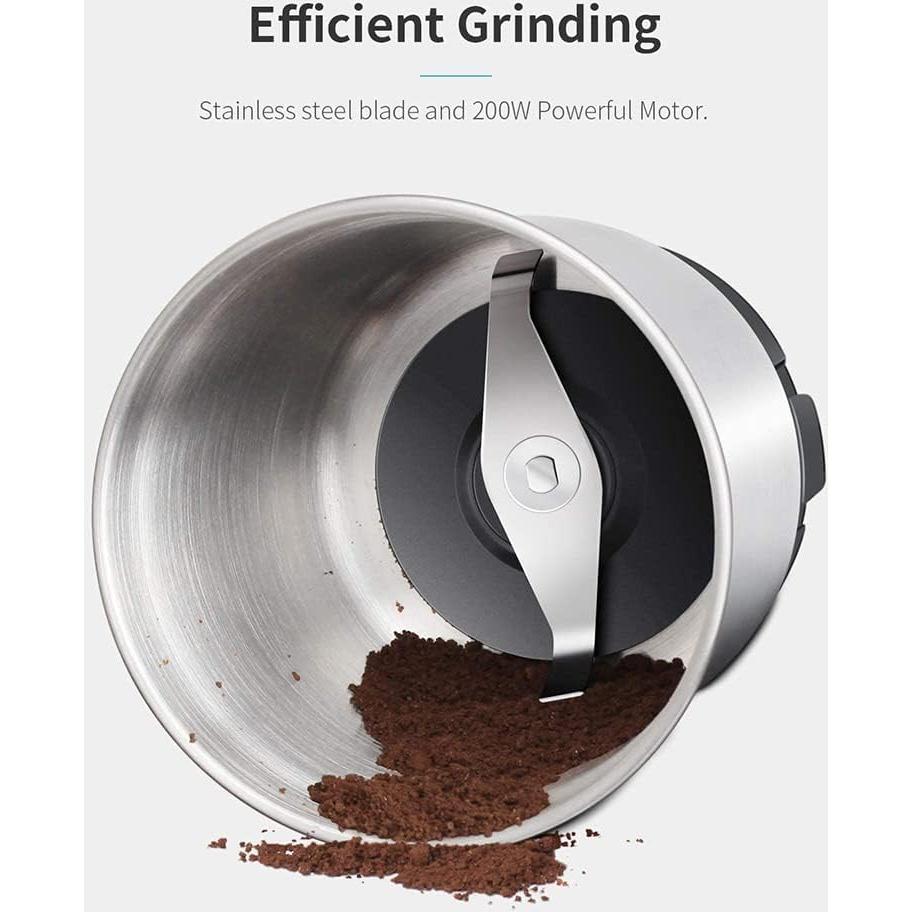 Molino de Café Eléctrico SHARDOR CG-618, Acero Inoxidable, 200W