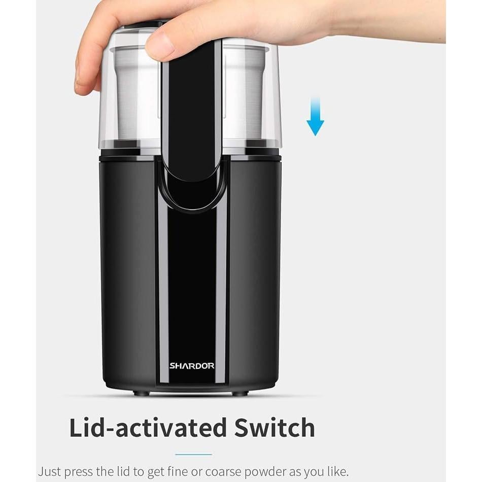 Molino de Café Eléctrico SHARDOR CG-618, Acero Inoxidable, 200W