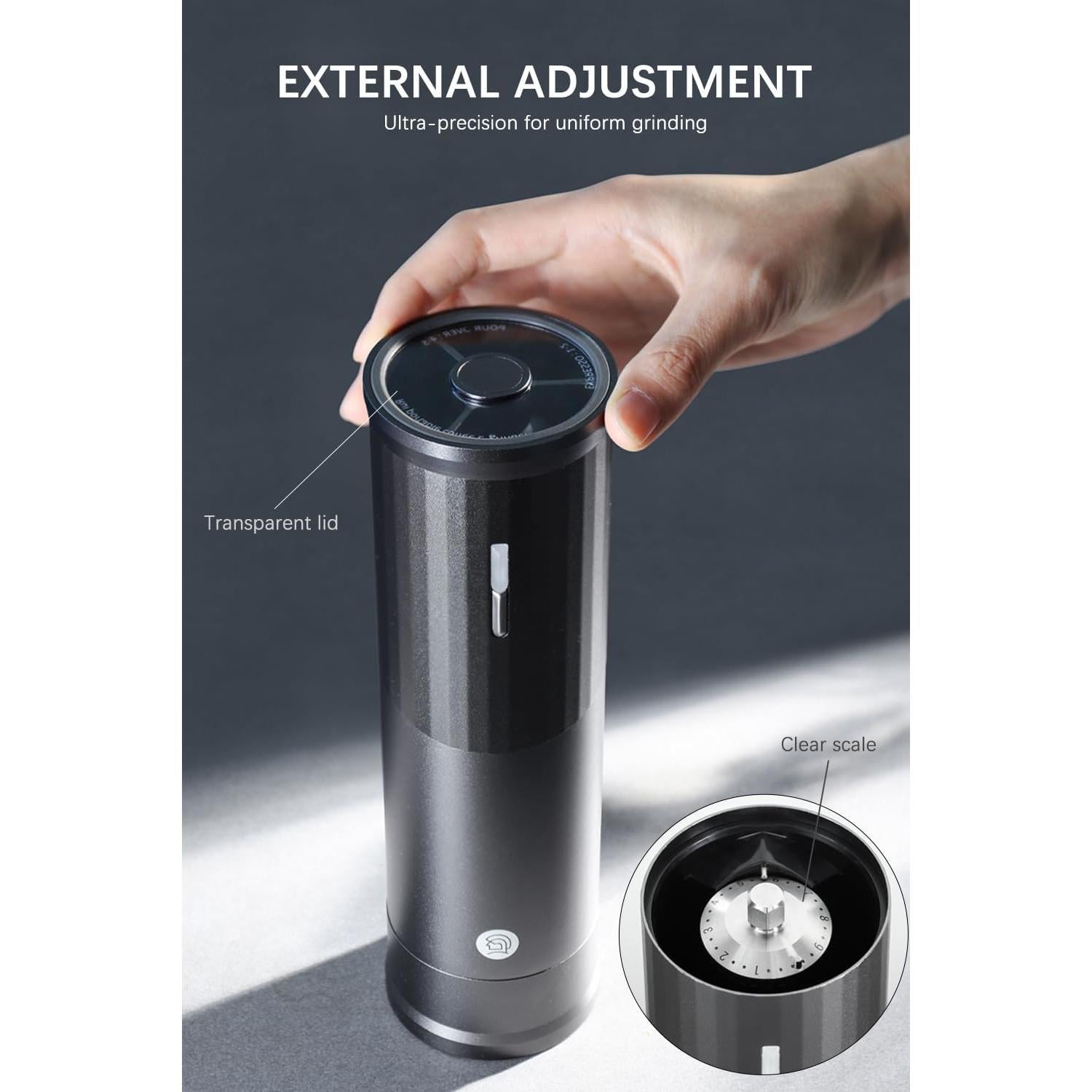 Molinillo de café eléctrico CUFEJORO 50g portátil negro