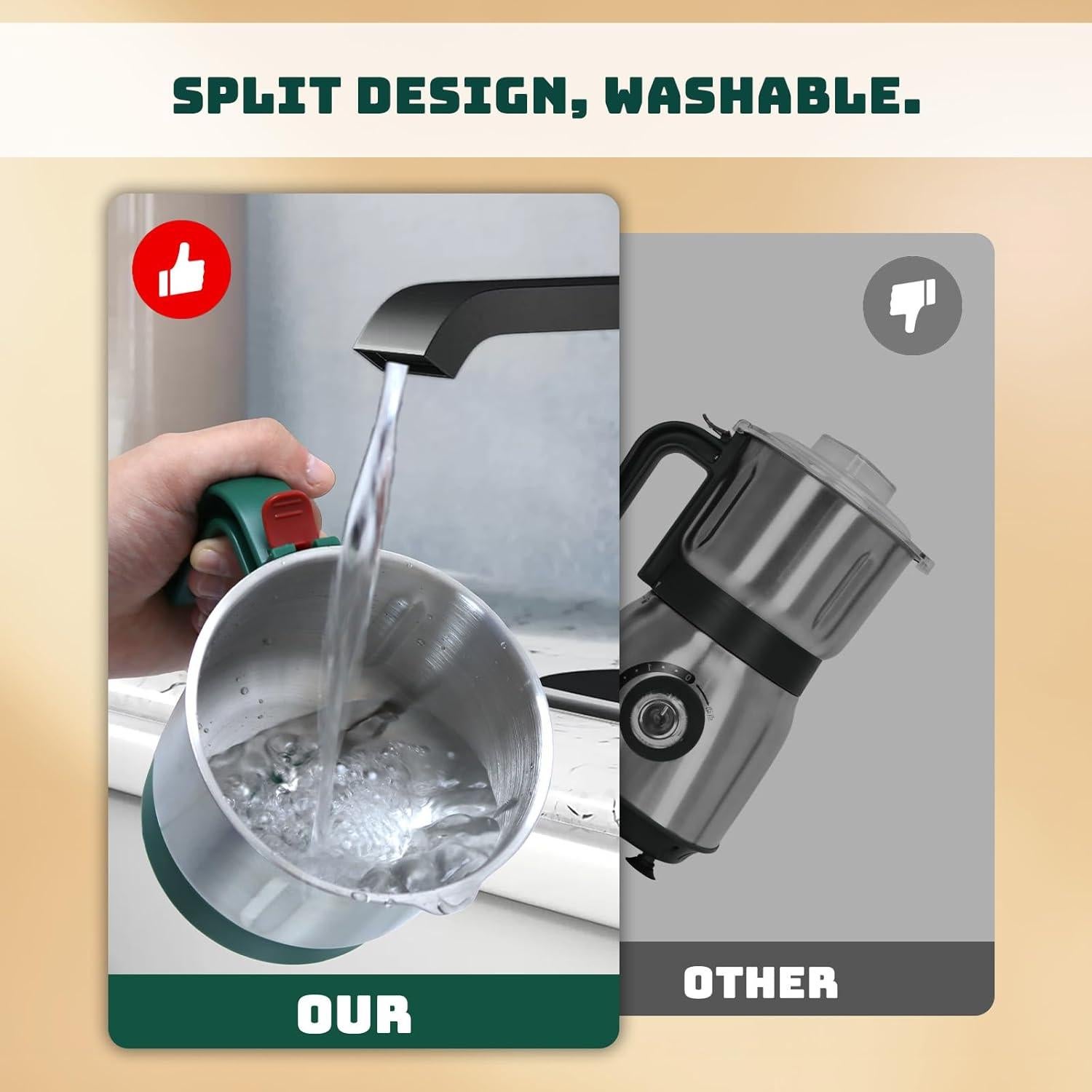 Molinillo de Especias Eléctrico FAOFER 500W 600ML Verde