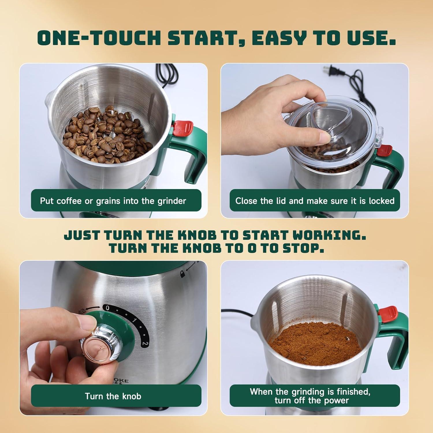 Molinillo de Especias Eléctrico FAOFER 500W 600ML Verde