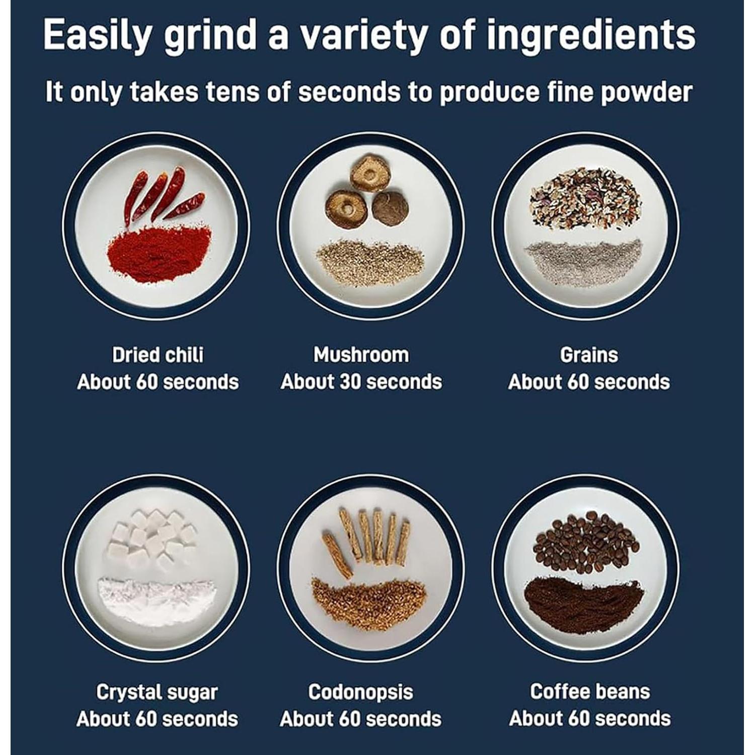 Molinillo de Café Eléctrico Nhsuzart 200W 500ml Acero Inoxidable