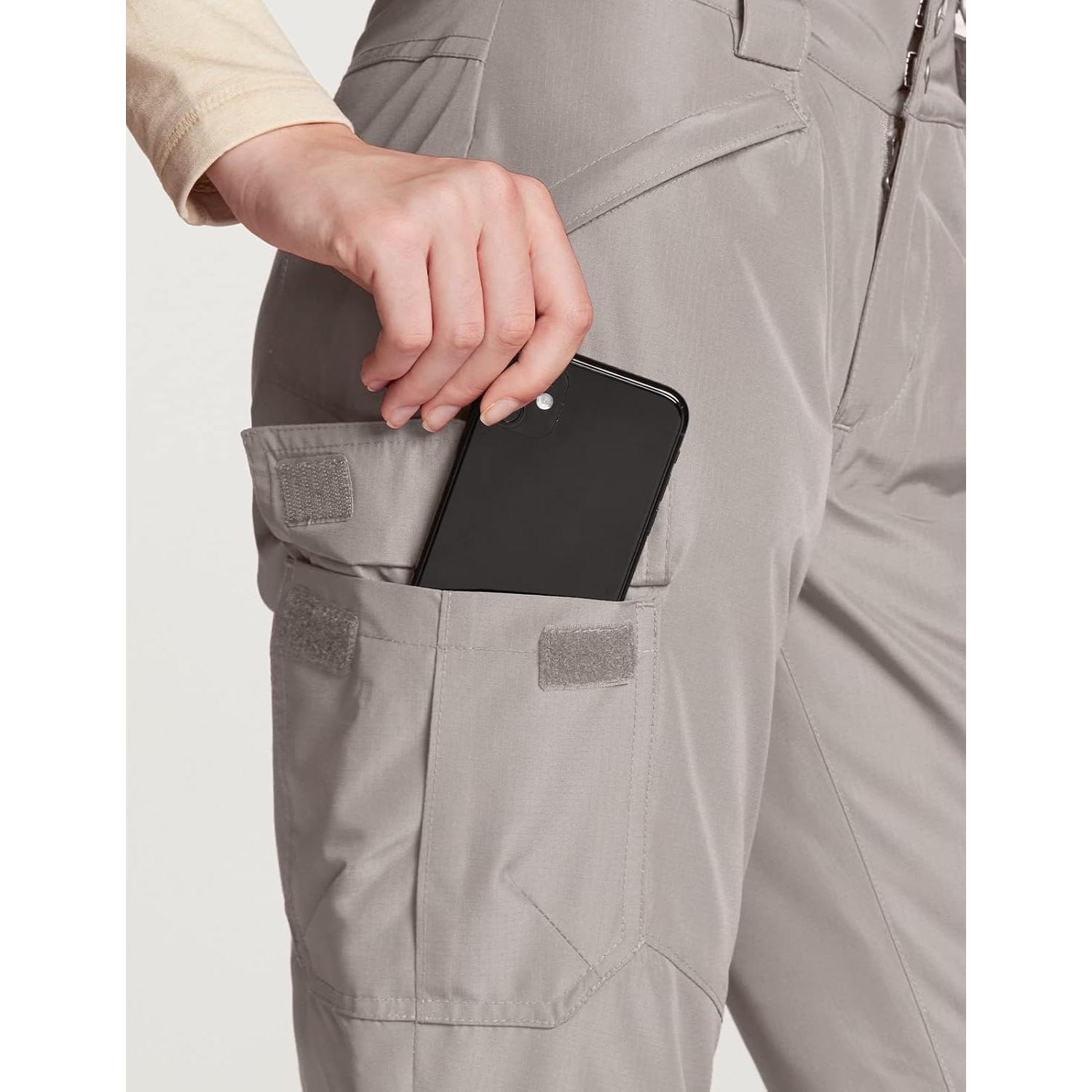 Pantalones de Nieve TSLA para Mujeres Medianos Beige